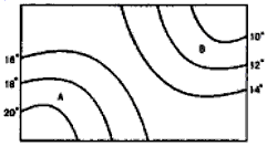 读某海区海水等温线图,回答下列问题。该海区属于_________半球。A处为_________流 读某海区海水等温线图,回答下列问题。该海区属于_________半球。A处为_________流