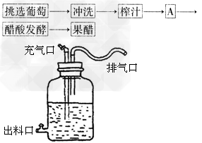 (附加题)下面是利用微生物制作果醋的流程示意图和发酵装置示意图,回答下列有关问题:(1)挑选新鲜的葡萄,榨汁前除了要冲洗外还要除 (附加题)下面是利用微生物制作果醋的流程示意图和发酵装置示意图,回答下列有关问题:(1)挑选新鲜的葡萄,榨汁前除了要冲洗外还要除