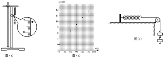 甲、乙两个物理实验小组分别探究“弹力和弹簧伸长的关系”.甲组同学利用图所示的装置,将弹簧的上端与刻度尺的零刻度对齐,读出不挂钩码时弹簧下端指针所指刻 魔方格