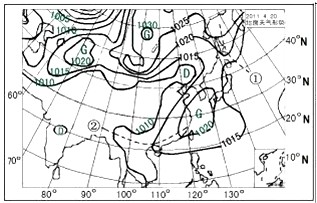 读“亚欧地面天气形势图”,回答1—2题。2011年4月20日亚欧地面天气形势图2011年4月21日亚欧地面天气形势图1、判断锋面天气系统 读“亚欧地面天气形势图”,回答1—2题。2011年4月20日亚欧地面天气形势图2011年4月21日亚欧地面天气形势图1、判断锋面天气系统