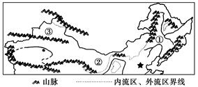 下图为我国局部地区图,读图完成下列问题。(24分)(1)图中①→②→③自然景观变化的主要影响因素是________。(3分)(2)比较①③两地降水量及水汽来源的 下图为我国局部地区图,读图完成下列问题。(24分)(1)图中①→②→③自然景观变化的主要影响因素是________。(3分)(2)比较①③两地降水量及水汽来源的