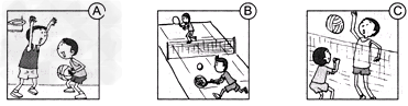 听对话,选择正确的图片或答案1. What's the weather like today?2. What sport is the ma 听对话,选择正确的图片或答案1. What's the weather like today?2. What sport is the ma