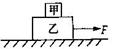 如图所示,甲、乙两物体叠放在水平面上,用水平力F拉物体乙,它们仍保持静止状态,甲、乙接触面也为水平,则乙物体受力的个数为A.3个B.4个C.5个D.6个 如图所示,甲、乙两物体叠放在水平面上,用水平力F拉物体乙,它们仍保持静止状态,甲、乙接触面也为水平,则乙物体受力的个数为A.3个B.4个C.5个D.6个