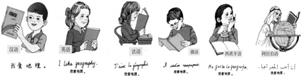 完成下列表格:语言主要分布地区汉语英语俄语法语西班牙语阿拉伯语