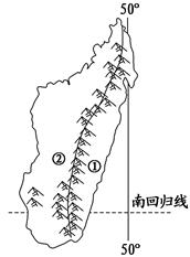 读图,完成小题。小题1:图中岛屿两侧①②两种自然带的差异体现了( )A.纬度地带性B.经度地带性C.垂直地带性D.非地带性小题2:下列地理现象的成因与①自然带成 读图,完成小题。小题1:图中岛屿两侧①②两种自然带的差异体现了( )A.纬度地带性B.经度地带性C.垂直地带性D.非地带性小题2:下列地理现象的成因与①自然带成