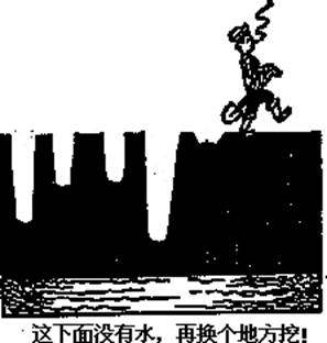 看下边漫画,运用所学的知识完成下列问题漫画中,挖井人为什么挖不出水来?这幅漫画给我们什么启示? 看下边漫画,运用所学的知识完成下列问题漫画中,挖井人为什么挖不出水来?这幅漫画给我们什么启示?