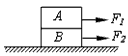 如图所示,AB两物体受到F1=10N,F2=20N的水平向右力的作用,但都保持静止,则A物体受到的擦力Fμ1和地面对B的摩擦力Fμ2大小、方向分别为 如图所示,AB两物体受到F1=10N,F2=20N的水平向右力的作用,但都保持静止,则A物体受到的擦力Fμ1和地面对B的摩擦力Fμ2大小、方向分别为