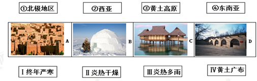 世界各地的民居有着不同的建筑风格。认真观察下图中的图片,将各民居与其所在的地区及当地自然环境特点进行连线。 世界各地的民居有着不同的建筑风格。认真观察下图中的图片,将各民居与其所在的地区及当地自然环境特点进行连线。