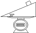 如图所示,在压力传感器的托盘上固定一个倾角为30°的光滑斜面,现将一个重4N的物块放在斜面上,让它自由滑下,则下列说法正确的是A.测力计的示数和没放物块 魔方格