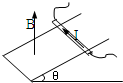 如图所示,一根长L=0.2m的金属棒放在倾角为θ=37°的光滑斜面上,并通以I=5A电流,方向如图所示,整个装置放在磁感应强度为B=0.6T,竖直向上的匀强磁场 魔方格