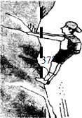 如图所示,攀崖运动员连同装备总质量为80kg,处在如图状态时手受到的拉力和脚受到的作用力恰好通过他的重心,两力大致垂直.脚与竖直方向间的夹角为37°,估计此时手 魔方格