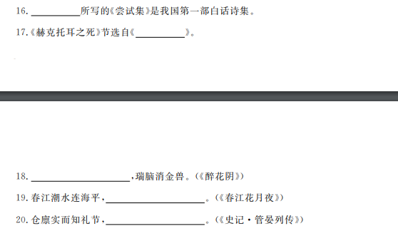 山东专升本大学语文模拟试题(10.21) 山东专升本大学语文模拟试题(10.21)