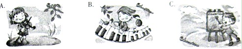 听对话和问题,选择符合每个问题答案的画图。( )1. ( )2. ( )3. ( )4. ( )5. 听对话和问题,选择符合每个问题答案的画图。( )1. ( )2. ( )3. ( )4. ( )5.