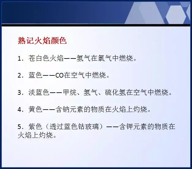 高中化学考试中常考知识点总结