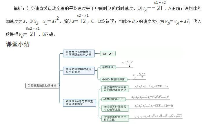 高一物理必修一新,第二章2.3匀变速直线运动的位移与时间的关系知识归纳