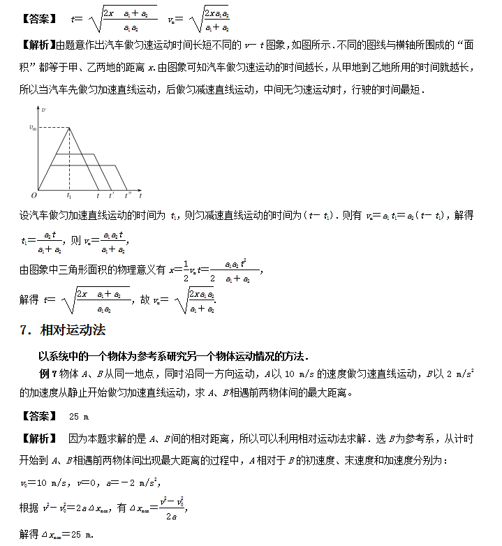 2021高考物理重要考点解析——直线运动