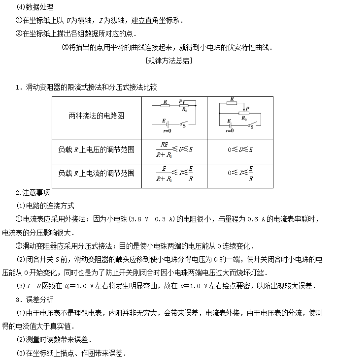 2021高考物理重要考点解析——电学实验