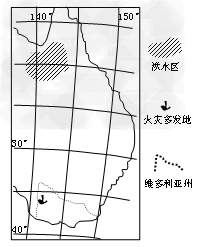 阅读下面材料,回答问题:材料一 2009年2月7日,图中所示地区南部发生森林火灾,干热的大风使大火迅速蔓延,造成上万人无家可归。材料二 澳大利亚 阅读下面材料,回答问题:材料一 2009年2月7日,图中所示地区南部发生森林火灾,干热的大风使大火迅速蔓延,造成上万人无家可归。材料二 澳大利亚
