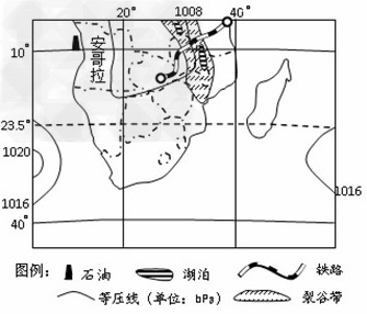 中国和非洲国家在进行经济合作中,中非经贸合作呈现出多种模式,其中以中国-安哥拉模式较有代表性。结合材料完成下列问题。材料一:非洲某区域示意图 材料 中国和非洲国家在进行经济合作中,中非经贸合作呈现出多种模式,其中以中国-安哥拉模式较有代表性。结合材料完成下列问题。材料一:非洲某区域示意图 材料