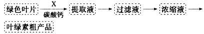 中国的饮食讲究“色香味”,颜色会影响消费。小李同学拟研发“绿色”食用色素,他以生长很快的入侵植物水葫芦为材料进行如下实验。Ⅰ.提 中国的饮食讲究“色香味”,颜色会影响消费。小李同学拟研发“绿色”食用色素,他以生长很快的入侵植物水葫芦为材料进行如下实验。Ⅰ.提