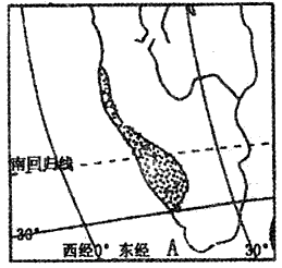材料一:非洲局部地区示意图材料二: 纳米布沙漠的名字从纳马语来,意为“一无所有的地方”,位于非洲西南部大西洋沿岸,是一个 材料一:非洲局部地区示意图材料二: 纳米布沙漠的名字从纳马语来,意为“一无所有的地方”,位于非洲西南部大西洋沿岸,是一个