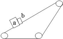 在机场货物托运处常用传送带运送行李和货物如图,靠在一起的两个质地相同、质量大小均不同的包装箱随传送带一起上行,下列说法正确的是A.匀速上行时b受到3个力 魔方格