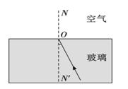 画出图中折射光线的大概位置。 画出图中折射光线的大概位置。