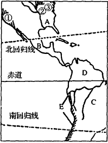 读“美洲地区区域图”,回答下列问题。煤炭时期A国_____________形成了以_________和______ 读“美洲地区区域图”,回答下列问题。煤炭时期A国_____________形成了以_________和______