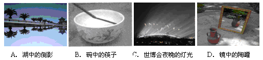 如图所示的四种情景,其中属于光的折射现象的是 如图所示的四种情景,其中属于光的折射现象的是