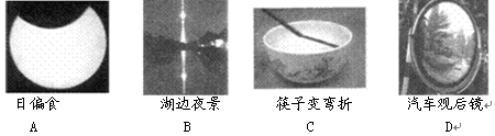 下图描述的现象中属于光的折射的是 下图描述的现象中属于光的折射的是