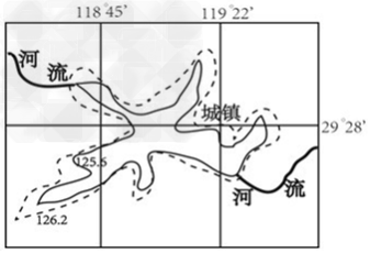 某水库形状呈树枝型,水库的流域面积为l0480 平方千米,水库面积达580 平方千米,下图中实线表示正常时水位轮廓线,,虚线表 某水库形状呈树枝型,水库的流域面积为l0480 平方千米,水库面积达580 平方千米,下图中实线表示正常时水位轮廓线,,虚线表