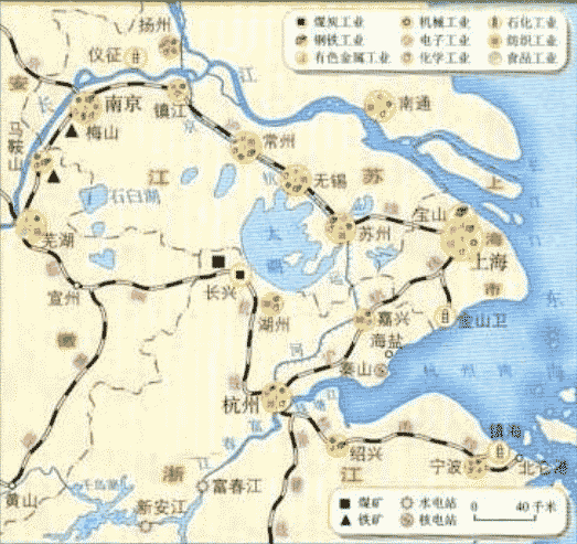 初中中国地理:中国的工业