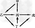 某生态系统的食物网示意图如下:回答下列问题:(1)在该食物网中,共有____条食物链,最高营养级属于第____营养级。(2)乙和 某生态系统的食物网示意图如下:回答下列问题:(1)在该食物网中,共有____条食物链,最高营养级属于第____营养级。(2)乙和