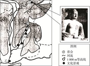 健康的、可持续的文化是人类社会创新和进步的源泉,是文明发展的动力。读图,完成13~14题。小题1:图示地区历史悠久,文化景观众多,旅游资源丰富。图中丙区域文化景 健康的、可持续的文化是人类社会创新和进步的源泉,是文明发展的动力。读图,完成13~14题。小题1:图示地区历史悠久,文化景观众多,旅游资源丰富。图中丙区域文化景