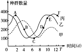 如下图为一定时间内森林生态系统中几个种群数量的变化曲线。请回答:(1)请分析图中甲、乙、丙的关系,在图中合适的位置画出植物的数量 如下图为一定时间内森林生态系统中几个种群数量的变化曲线。请回答:(1)请分析图中甲、乙、丙的关系,在图中合适的位置画出植物的数量