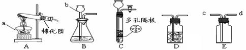 结合图示实验装置,回答下列问题。图中a、b仪器的名称:a,b。用高锰酸钾固体制氧气,选用的发生装置是__________(填“A”、“B”或 结合图示实验装置,回答下列问题。图中a、b仪器的名称:a,b。用高锰酸钾固体制氧气,选用的发生装置是__________(填“A”、“B”或