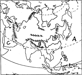 关于该洲地形的叙述,不正确的是A.高原、山地多,平均海拔高B.亚洲地势中部高、四周低C.亚洲地面起伏大,高低悬殊D.亚洲地势坦荡、平原广布