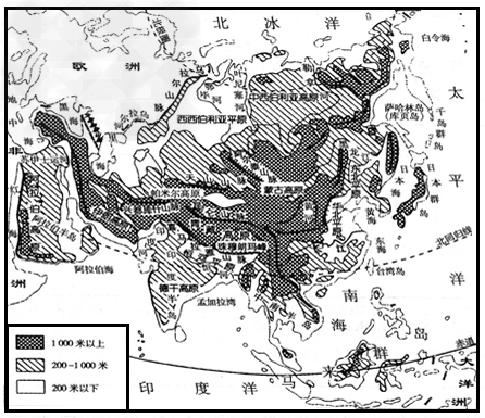 读《亚洲的地形》图,回答:从地球五带的划分看,亚洲大部分位于 带;从海陆位置看,亚洲东临洋,西与欧洲接壤。从地势看, 读《亚洲的地形》图,回答:从地球五带的划分看,亚洲大部分位于 带;从海陆位置看,亚洲东临洋,西与欧洲接壤。从地势看,