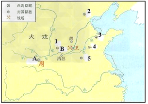 见下图,回答问题。请写出西周的都城A:__________。请写出武王伐纣的地点B:_______________。西周的统治 见下图,回答问题。请写出西周的都城A:__________。请写出武王伐纣的地点B:_______________。西周的统治