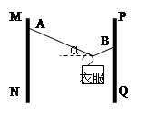图为室外晒衣服的一种方式,MN、PQ为固定的竖直直竿,光滑轻绳AB两端分别固定在MN、PQ上,衣架和衣服总质量为M,图中α=300,两边绳 图为室外晒衣服的一种方式,MN、PQ为固定的竖直直竿,光滑轻绳AB两端分别固定在MN、PQ上,衣架和衣服总质量为M,图中α=300,两边绳
