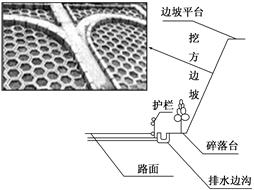 在山区公路和铁路道旁经常可以看到如下图所示的工程建设。据图完成小题。小题1: 图中的防护工程主要是针对下列灾害中的 ( )①地震 ②滑坡 ③泥石流 ④崩塌 在山区公路和铁路道旁经常可以看到如下图所示的工程建设。据图完成小题。小题1: 图中的防护工程主要是针对下列灾害中的 ( )①地震 ②滑坡 ③泥石流 ④崩塌