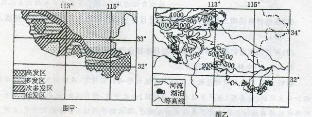 (10分)依据图文资料,分析图示地区雷暴空间分布特点形成的自然原因,并列举其防御措施。材料一雷暴是伴有雷击和闪电的局部对流性天气。常伴有强烈的 (10分)依据图文资料,分析图示地区雷暴空间分布特点形成的自然原因,并列举其防御措施。材料一雷暴是伴有雷击和闪电的局部对流性天气。常伴有强烈的