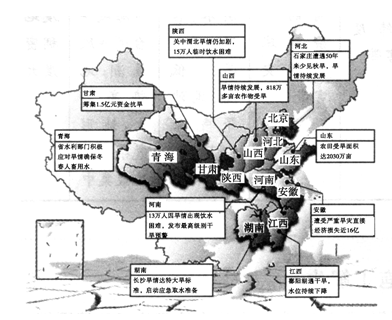 材料一 2009年早春,我国降水量较常年同期偏低,气温偏高,水利工程蓄水严重不足,部分小麦主产省区暴发了严重的干旱,对农业生 材料一 2009年早春,我国降水量较常年同期偏低,气温偏高,水利工程蓄水严重不足,部分小麦主产省区暴发了严重的干旱,对农业生