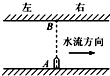 如图所示,某人由A点划船渡河,船头指向始终与河岸垂直,则小船能到达对岸的位置是A.正对岸的B点B.正对岸B点的左侧C.正对岸B点的右侧D.正对岸的任意点 魔方格