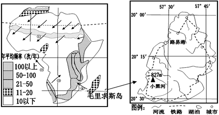 根据材料回答下列问题材料一:非洲地震年平均频率图和毛里求斯岛地形图,图中四种风中有一种被当地人称为可怕的“魔风”,盛行该风时空气极端干燥、尘 根据材料回答下列问题材料一:非洲地震年平均频率图和毛里求斯岛地形图,图中四种风中有一种被当地人称为可怕的“魔风”,盛行该风时空气极端干燥、尘