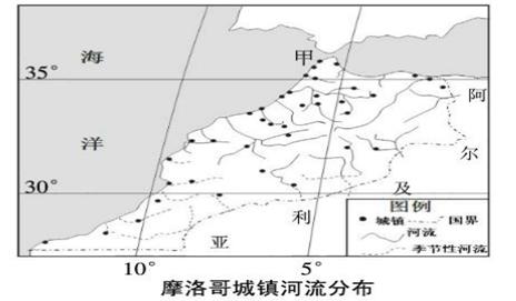 读非洲国家摩洛哥相关资料回答下列问题。材料一:摩洛哥的位置及其城镇河流分布图材料二:受地形影响摩洛哥境内气候差异显著,西北部和北部地区气候宜人,花木繁茂,风景 读非洲国家摩洛哥相关资料回答下列问题。材料一:摩洛哥的位置及其城镇河流分布图材料二:受地形影响摩洛哥境内气候差异显著,西北部和北部地区气候宜人,花木繁茂,风景