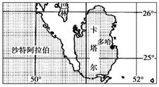 下图为阿拉伯半岛局部略图。读图完成题。小题1:卡塔尔的气候类型为( )A.地中海气候B.热带沙漠气候C.热带草原气候D.高山气候小题2:卡塔尔主要的可再生能源 下图为阿拉伯半岛局部略图。读图完成题。小题1:卡塔尔的气候类型为( )A.地中海气候B.热带沙漠气候C.热带草原气候D.高山气候小题2:卡塔尔主要的可再生能源