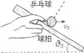 某校举行托乒乓球跑步比赛,赛道为水平直道,比赛时某同学将球置于球拍中心,当速度达到v0时做匀速直线运动跑至终点,整个过程中球一直保持在球拍中心不动,如图所示,设 某校举行托乒乓球跑步比赛,赛道为水平直道,比赛时某同学将球置于球拍中心,当速度达到v0时做匀速直线运动跑至终点,整个过程中球一直保持在球拍中心不动,如图所示,设