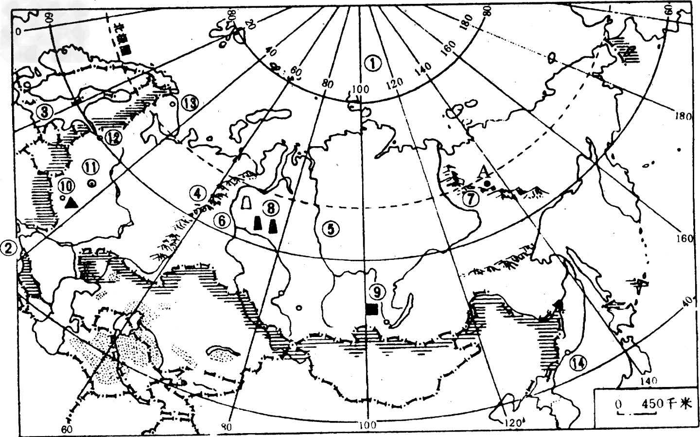 请将图上数字所代表的地理事物名称填在相应的空格里:洋、海:① ② ③ 山脉:④ 河流:⑤ ⑥ 请将图上数字所代表的地理事物名称填在相应的空格里:洋、海:① ② ③ 山脉:④ 河流:⑤ ⑥
