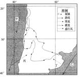 某科学考察队在1~2月份沿下图的线路进行徒步考察。据此回答问题。小题1:考察途中,人们不可能看到的自然景观是A.亚热带常绿阔叶林 B.热带雨林C.温带草原 某科学考察队在1~2月份沿下图的线路进行徒步考察。据此回答问题。小题1:考察途中,人们不可能看到的自然景观是A.亚热带常绿阔叶林 B.热带雨林C.温带草原